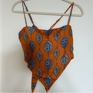 VRG GRL New Creative Tie Back Top // Orange